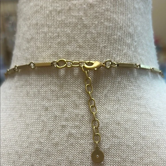 Stella & Dot Gold and Blue Statement Necklace - Picture 3 of 5